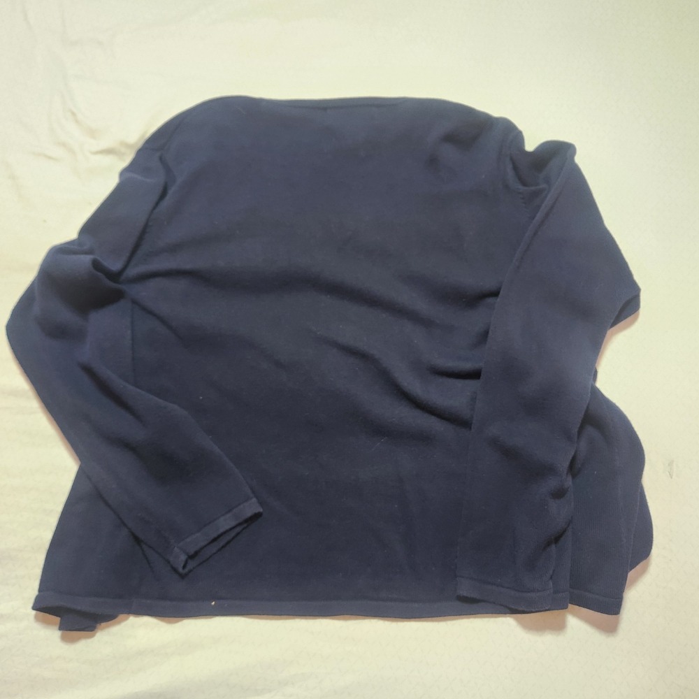 Vintage 90s Pendleton Wool Sweater Cardigan Women Small Navy - Picture 7 of 8
